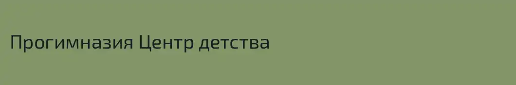 Прогимназия Центр детства